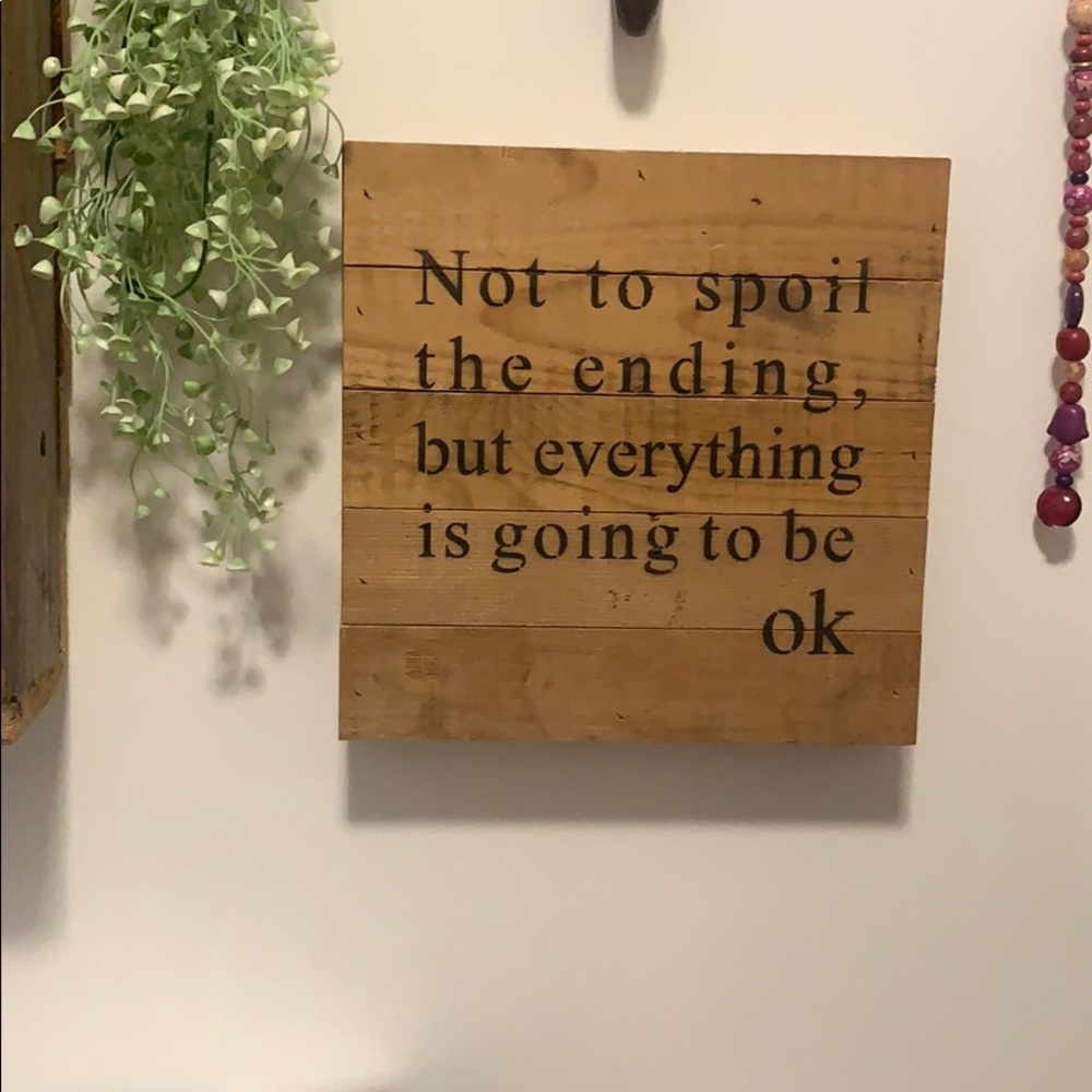 Wooden wall art sign